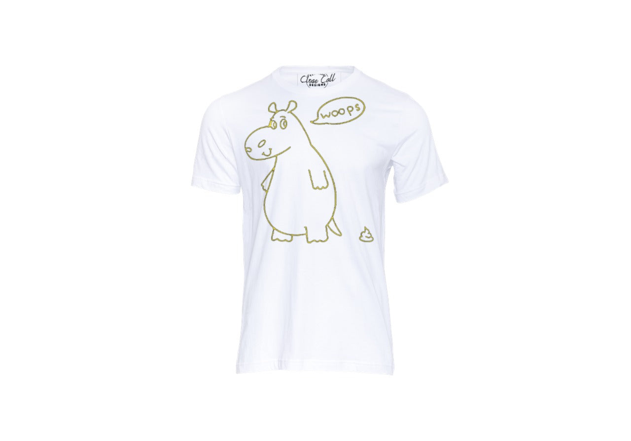 Woops Hippo Had An Accident-Unisex T-Shirt {Unisex}